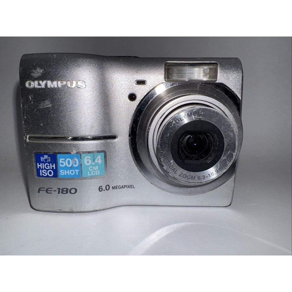 Olympus Digital Camera FE-180 6.0MP Silver - FOR PARTS